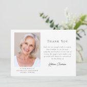 ミニマルモダン主義の写真葬儀 サンキューカード (スタンド正面)