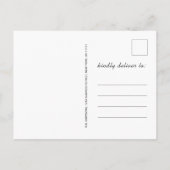 ミニマルモダン主義の卒業パーティーの写真 案内ポストカード (裏面)