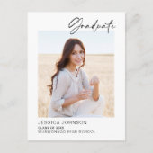 ミニマルモダン主義の卒業パーティーの写真 案内ポストカード (正面)