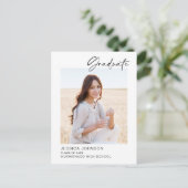 ミニマルモダン主義の卒業パーティーの写真 案内ポストカード (スタンド正面)