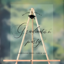 ミニマルモダン主義の卒業パーティーへようこそ アクリルサイン