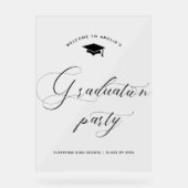 ミニマルモダン主義の卒業パーティーへようこそ アクリルサイン (正面)