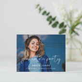 ミニマルモダン主義の卒業パーティー写真 ポストカード (スタンド正面)