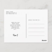 ミニマルモダン主義の卒業パーティー写真 ポストカード (裏面)