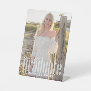 ミニマルモダン主義の卒業写真シンプル 台座サイン