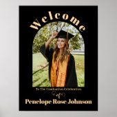 ミニマルモダン主義の卒業式ウェルカムサイン ポスター (正面)