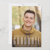 ミニマルモダン主義の大学院タイポグラフィ2枚 案内状 (正面)