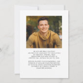 ミニマルモダン主義の大学院タイポグラフィ2枚 案内状 (裏面)