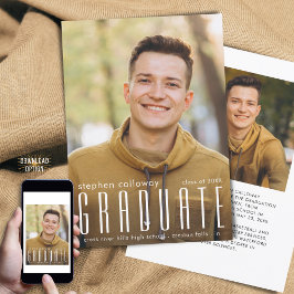 ミニマルモダン主義の大学院タイポグラフィ2枚 案内状