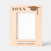 ミニマルモダン主義の大学院写真 レーザー彫刻フレーム (正面)