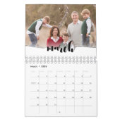 ミニマルモダン主義の家族の写真を作成 カレンダー (3月 2026)
