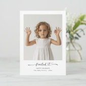 ミニマルモダン主義の家族の写真クリスマス シーズンカード (スタンド正面)