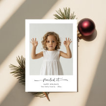 ミニマルモダン主義の家族の写真クリスマス