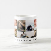 ミニマルモダン主義の家族の写真コラージュ コーヒーマグカップ (中央)