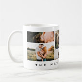 ミニマルモダン主義の家族の写真コラージュ コーヒーマグカップ (左)