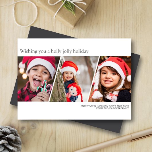 ミニマルモダン主義の家族写真 シーズンカード