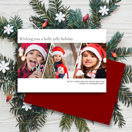 ミニマルモダン主義の家族写真 シーズンカード