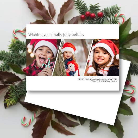 ミニマルモダン主義の家族写真 シーズンカード