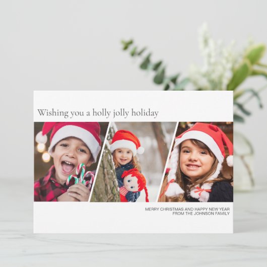 ミニマルモダン主義の家族写真 シーズンカード (スタンド正面)