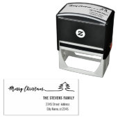 ミニマルモダン主義の書道メリークリスマスルーブ セルフインキングスタンプ (インサイチュ)