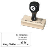 ミニマルモダン主義の書道メリークリスマス ラバースタンプ (押印)