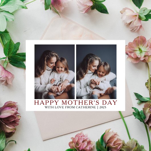 ミニマルモダン主義の母親のDay 2写真 シーズンカード