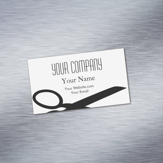 ミニマルモダン主義の白黒美容師 マグネット名刺 (インサイチュ)