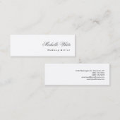 ミニマルモダン主義の素朴なメイクアップアーティスト スキニー名刺 (正面/裏面)