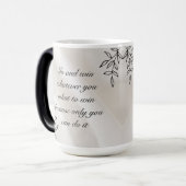 ミニマルモダン主義の素朴テーマおはよう モーフィングマグカップ (正面左)