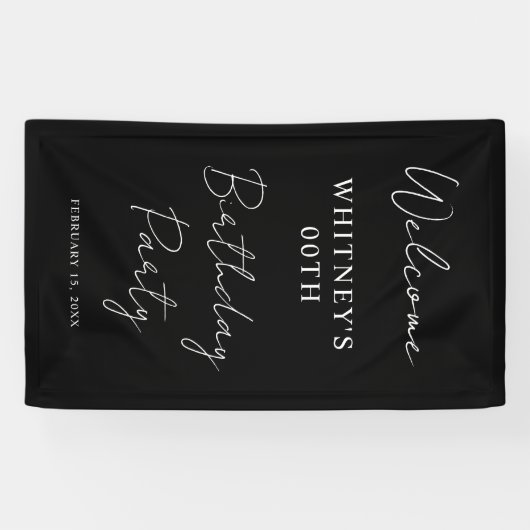 ミニマルモダン主義の誕生日パーティー 横断幕 (横)