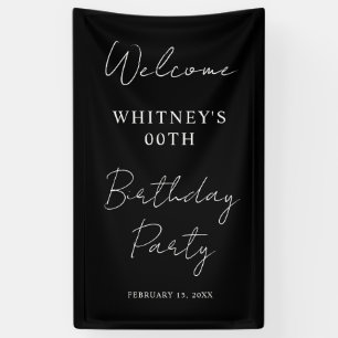 ミニマルモダン主義の誕生日パーティー 横断幕