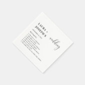 ミニマルモダン主義エレガントな結婚式おもしろい事実 スタンダードカクテルナプキン (角)