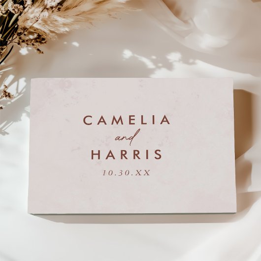 ミニマルモダン主義エレガントな結婚式 ゲストブック