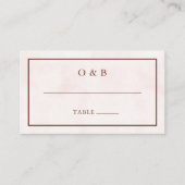 ミニマルモダン主義エレガントな結婚式 プレイスカード (正面)