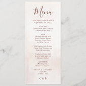 ミニマルモダン主義エレガントな結婚式 メニュー (正面)