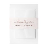 ミニマルモダン主義エレガントな結婚式 招待状ベリーバンド (正面例)