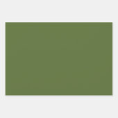 ミニマルモダン主義オリーブグリーン ラッピングペーパーシート (正面)