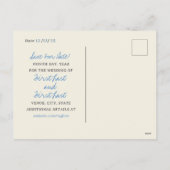 ミニマルモダン主義コースト日付はがき保存 シーズンポストカード (裏面)