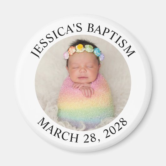 ミニマルモダン主義バプティスサークル写真 マグネット (正面)