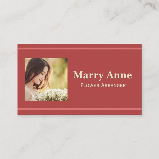 ミニマルモダン主義ピンクローズフロリエレガントスト 名刺 (正面)