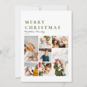 ミニマルモダン主義フォトコラージメリークリスマス シーズンカード (正面)