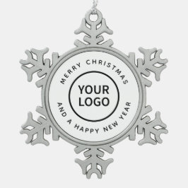 ミニマルモダン主義メリークリスマスオフィスデコール スノーフレークピューターオーナメント