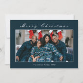 ミニマルモダン主義メリークリスマス家族の写真 シーズンカード (正面)