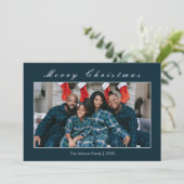 ミニマルモダン主義メリークリスマス家族の写真 シーズンカード (スタンド正面)