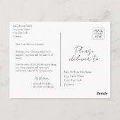 ミニマルモダン主義メリークリスマス家族の写真 ポストカード (裏面)