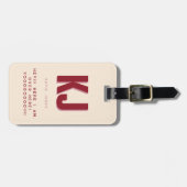 ミニマルモダン主義モノグラエレガントム ラゲッジタグ (正面横)
