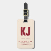 ミニマルモダン主義モノグラエレガントム ラゲッジタグ (正面縦)