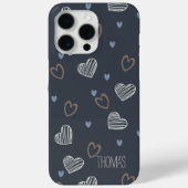 ミニマルモダン主義ロマンチックハート形状パターン Case-Mate iPhoneケース (裏面)