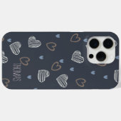 ミニマルモダン主義ロマンチックハート形状パターン Case-Mate iPhoneケース (裏面 (横))