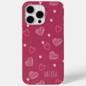 ミニマルモダン主義ロマンチックハート形状パターン Case-Mate iPhoneケース (裏面)